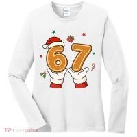 Christmas 67 Six Seven Cookies Santa 6-7 Funny Women's Long Sleeve Shirt thumb 0