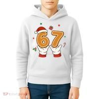 Christmas 67 Six Seven Cookies Santa 6-7 Funny Kids Hoodie thumb 4