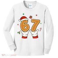 Christmas 67 Six Seven Cookies Santa 6-7 Funny Kids Long Sleeve Shirt thumb 0