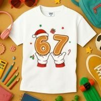 Christmas 67 Six Seven Cookies Santa 6-7 Funny Kids T-Shirt thumb 3