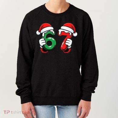 Christmas 67 Santa Hands Funny Meme 6-7 Sixty Seven Women's Sweatshirt