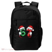Christmas 67 Santa Hands Funny Meme 6-7 Sixty Seven Backpack thumb 0