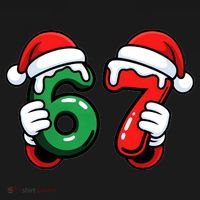 Christmas 67 Santa Hands Funny Meme 6-7 Sixty Seven Toddler Hoodie thumb 2