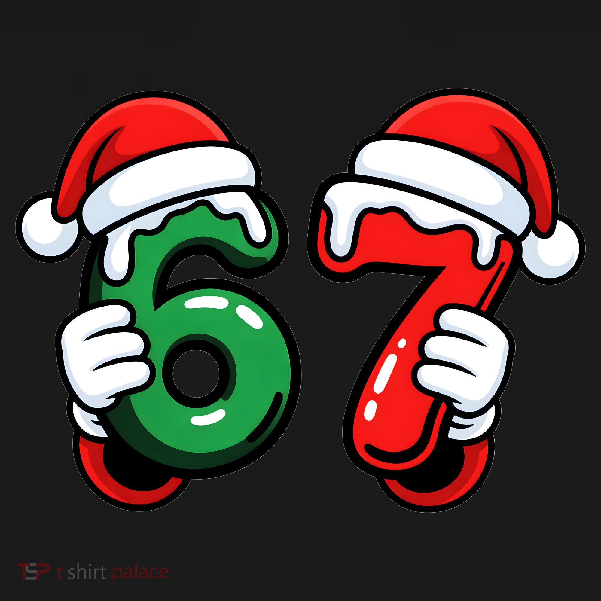 Christmas 67 Santa Hands Funny Meme 6-7 Sixty Seven Toddler Hoodie