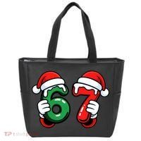 Christmas 67 Santa Hands Funny Meme 6-7 Sixty Seven Tote Bag thumb 0