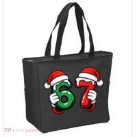 Christmas 67 Santa Hands Funny Meme 6-7 Sixty Seven Tote Bag thumb 2