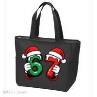 Christmas 67 Santa Hands Funny Meme 6-7 Sixty Seven Tote Bag thumb 3