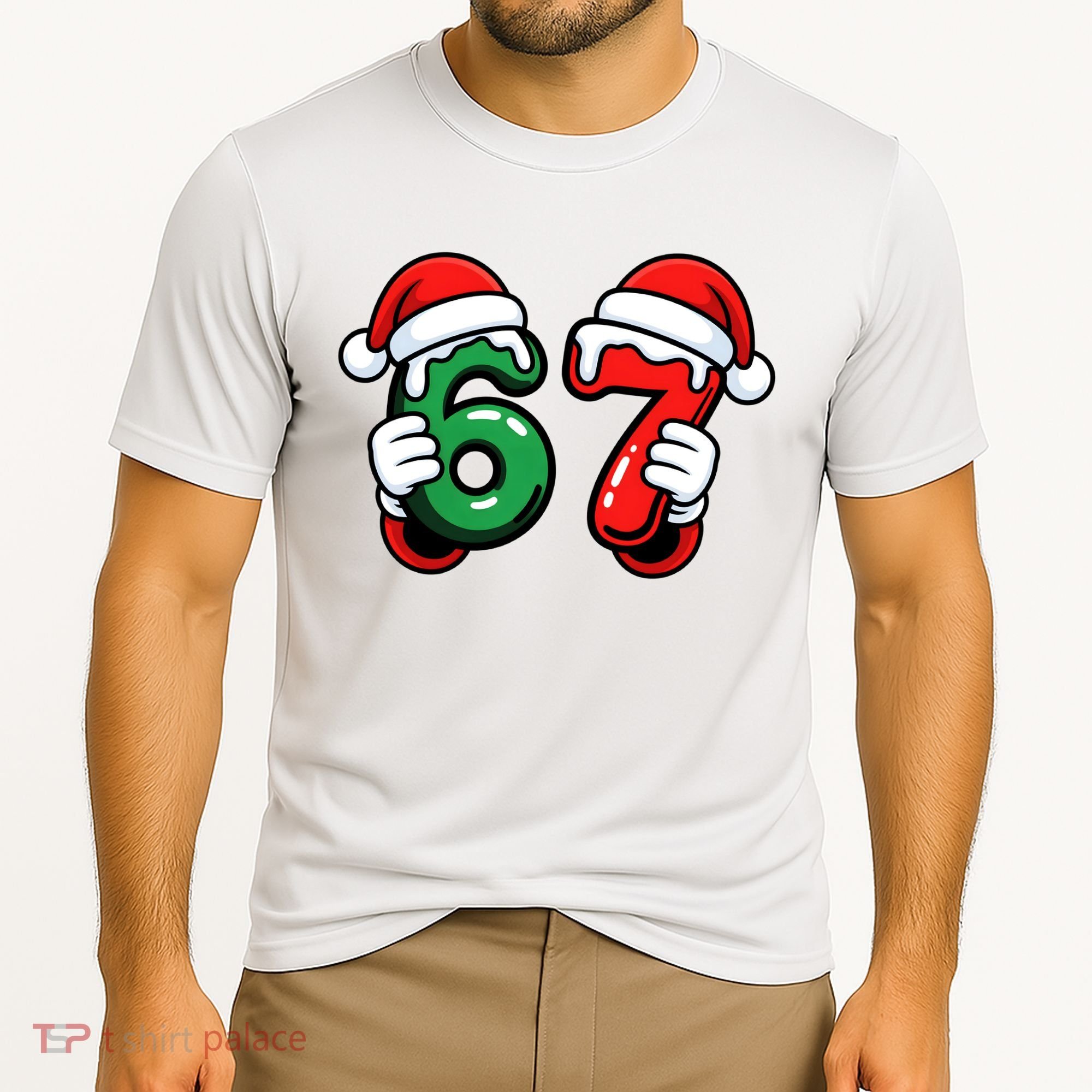 Christmas 67 Santa Hands Funny Meme 6-7 Sixty Seven Cooling Performance Crew T-Shirt
