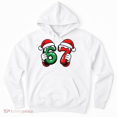 Christmas 67 Santa Hands Funny Meme 6-7 Sixty Seven Hoodie