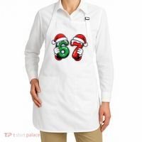 Christmas 67 Santa Hands Funny Meme 6-7 Sixty Seven Apron thumb 2