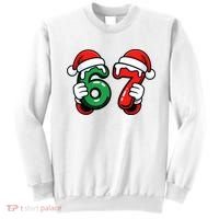 Christmas 67 Santa Hands Funny Meme 6-7 Sixty Seven Sweatshirt thumb 0