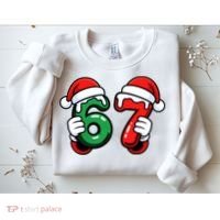 Christmas 67 Santa Hands Funny Meme 6-7 Sixty Seven Sweatshirt thumb 2