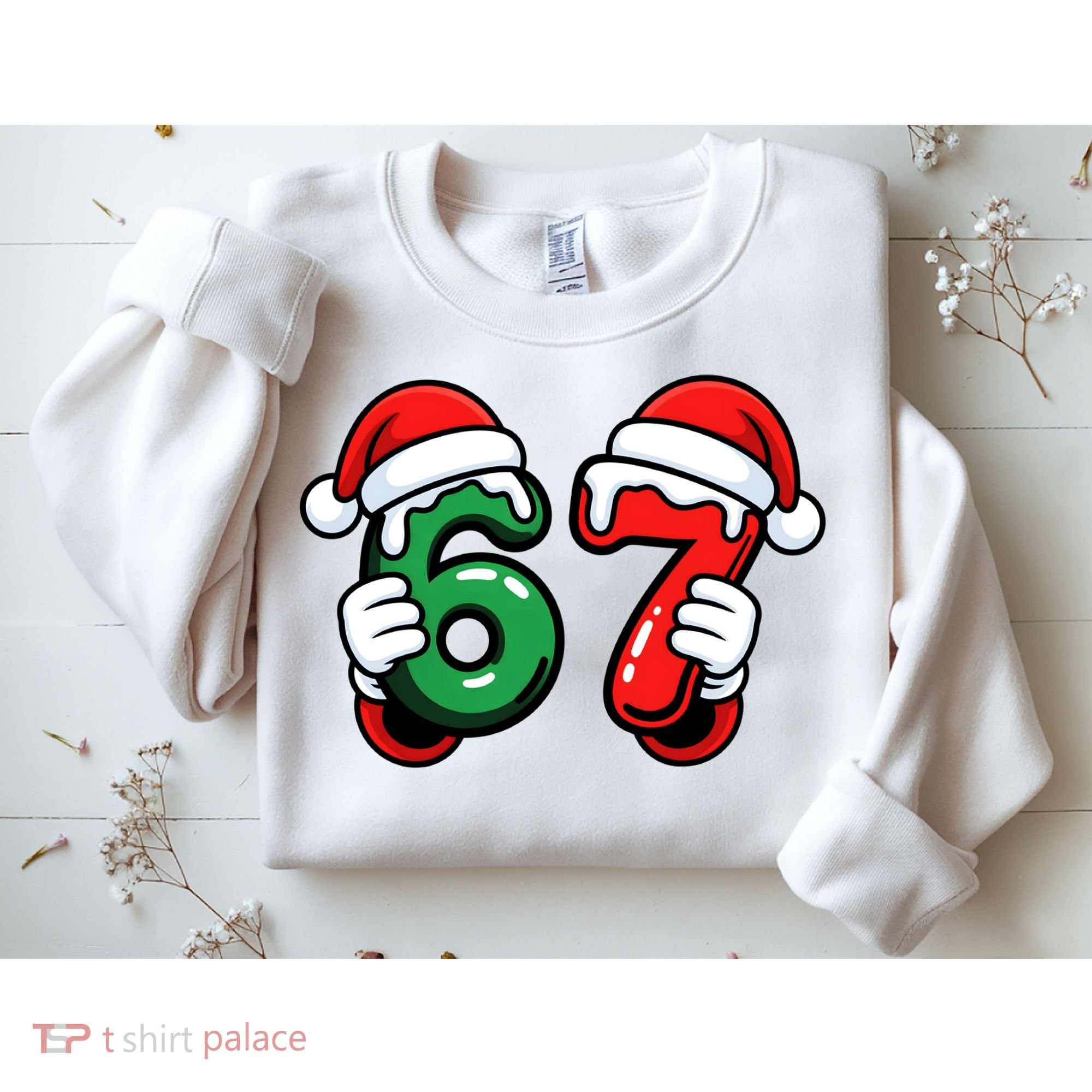 Christmas 67 Santa Hands Funny Meme 6-7 Sixty Seven Sweatshirt