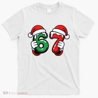 Christmas 67 Santa Hands Funny Meme 6-7 Sixty Seven T-Shirt thumb 0