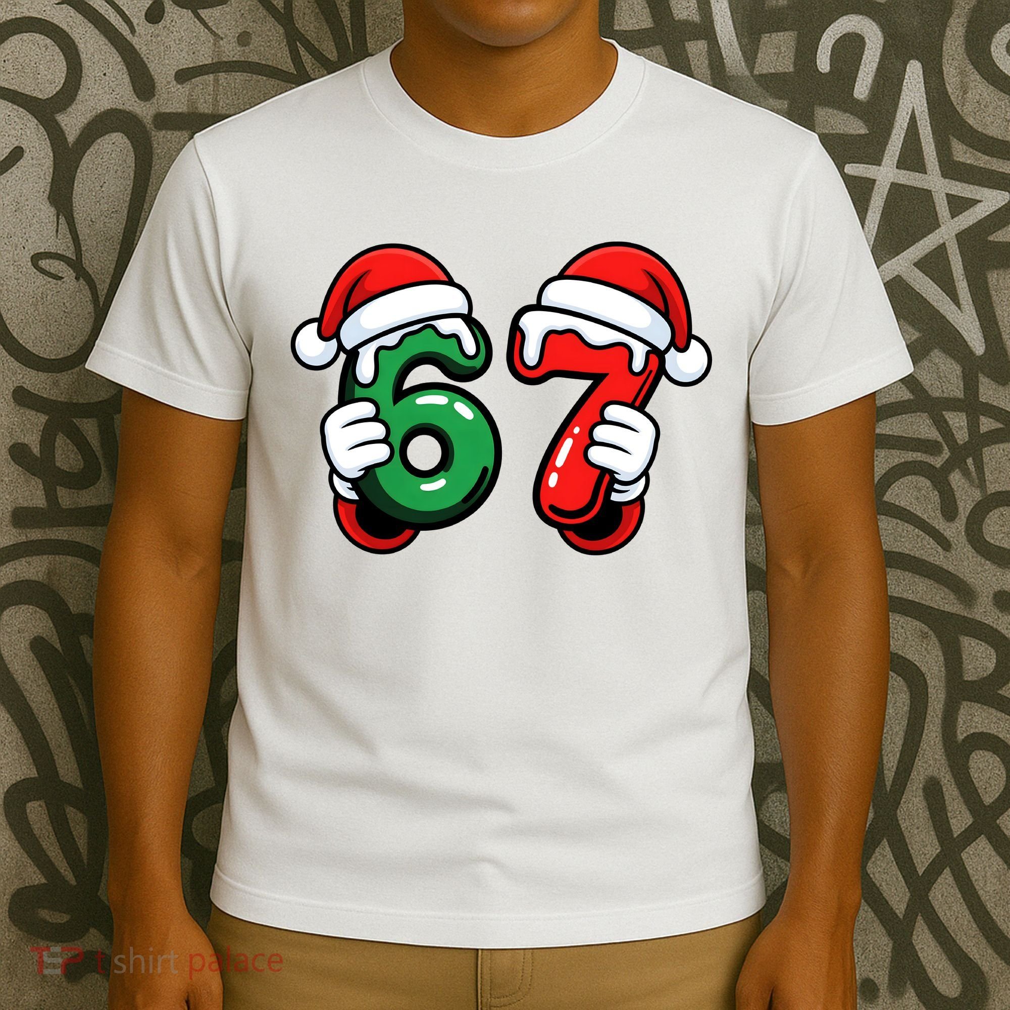 Christmas 67 Santa Hands Funny Meme 6-7 Sixty Seven T-Shirt