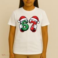 Christmas 67 Santa Hands Funny Meme 6-7 Sixty Seven T-Shirt thumb 4