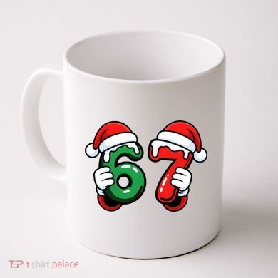 Christmas 67 Santa Hands Funny Meme 6-7 Sixty Seven Coffee Mug