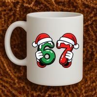 Christmas 67 Santa Hands Funny Meme 6-7 Sixty Seven Coffee Mug thumb 2