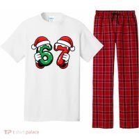 Christmas 67 Santa Hands Funny Meme 6-7 Sixty Seven Pajama Set thumb 0