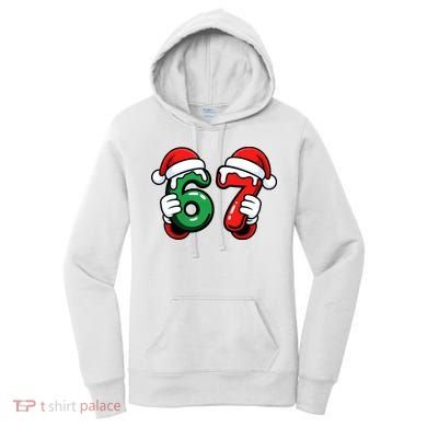 Christmas 67 Santa Hands Funny Meme 6-7 Sixty Seven Women's Hoodie
