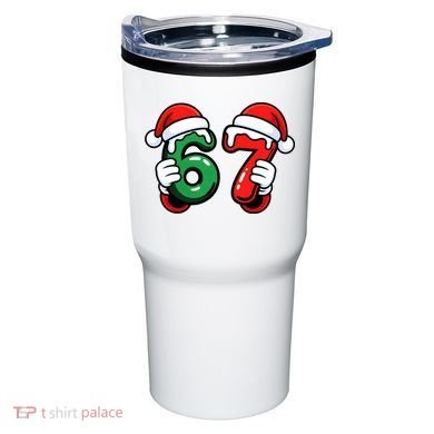 Christmas 67 Santa Hands Funny Meme 6-7 Sixty Seven Tumbler