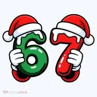 Christmas 67 Santa Hands Funny Meme 6-7 Sixty Seven Ornament thumb 1
