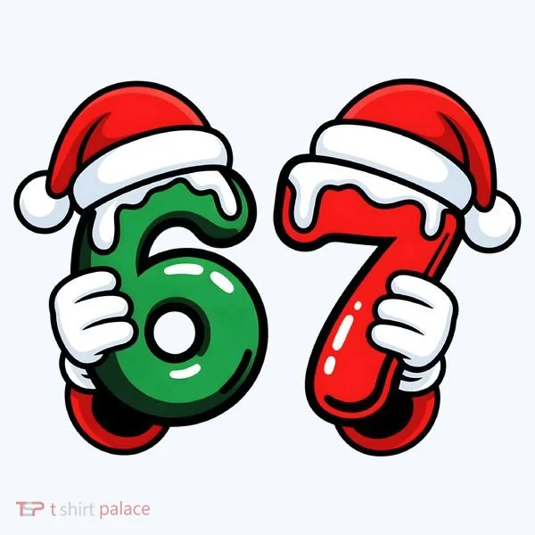 Christmas 67 Santa Hands Funny Meme 6-7 Sixty Seven Ornament