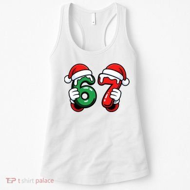Christmas 67 Santa Hands Funny Meme 6-7 Sixty Seven Women's Tank Top