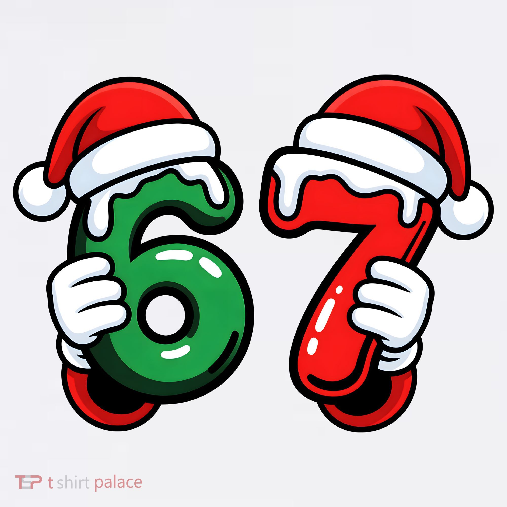 Christmas 67 Santa Hands Funny Meme 6-7 Sixty Seven Baby Bodysuit