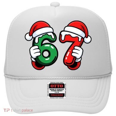 Christmas 67 Santa Hands Funny Meme 6-7 Sixty Seven Hat