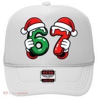 Christmas 67 Santa Hands Funny Meme 6-7 Sixty Seven Hat thumb 0