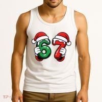 Christmas 67 Santa Hands Funny Meme 6-7 Sixty Seven Tank Top thumb 3
