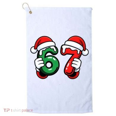 Christmas 67 Santa Hands Funny Meme 6-7 Sixty Seven Golf Towel
