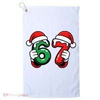 Christmas 67 Santa Hands Funny Meme 6-7 Sixty Seven Golf Towel thumb 0