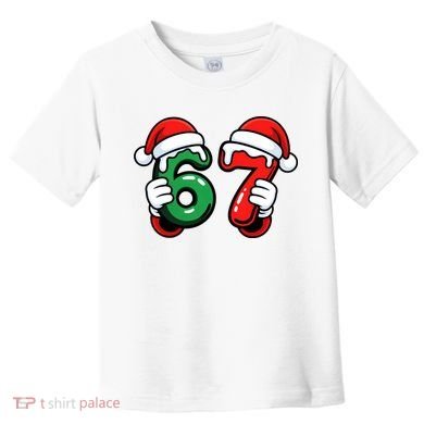 Christmas 67 Santa Hands Funny Meme 6-7 Sixty Seven Toddler T-Shirt