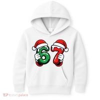 Christmas 67 Santa Hands Funny Meme 6-7 Sixty Seven Kids Hoodie thumb 0
