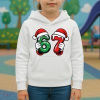 Christmas 67 Santa Hands Funny Meme 6-7 Sixty Seven Kids Hoodie thumb 3