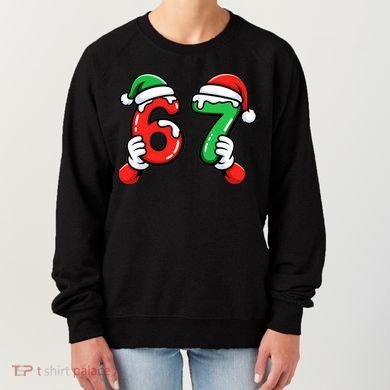Christmas 67 Santa Hands 6-7 Meme Funny  Women's Sweatshirt