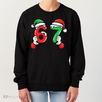 Christmas 67 Santa Hands 6-7 Meme Funny  Women's Sweatshirt thumb 0