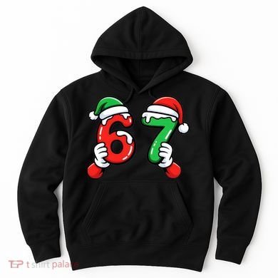 Christmas 67 Santa Hands 6-7 Meme Funny  Hoodie