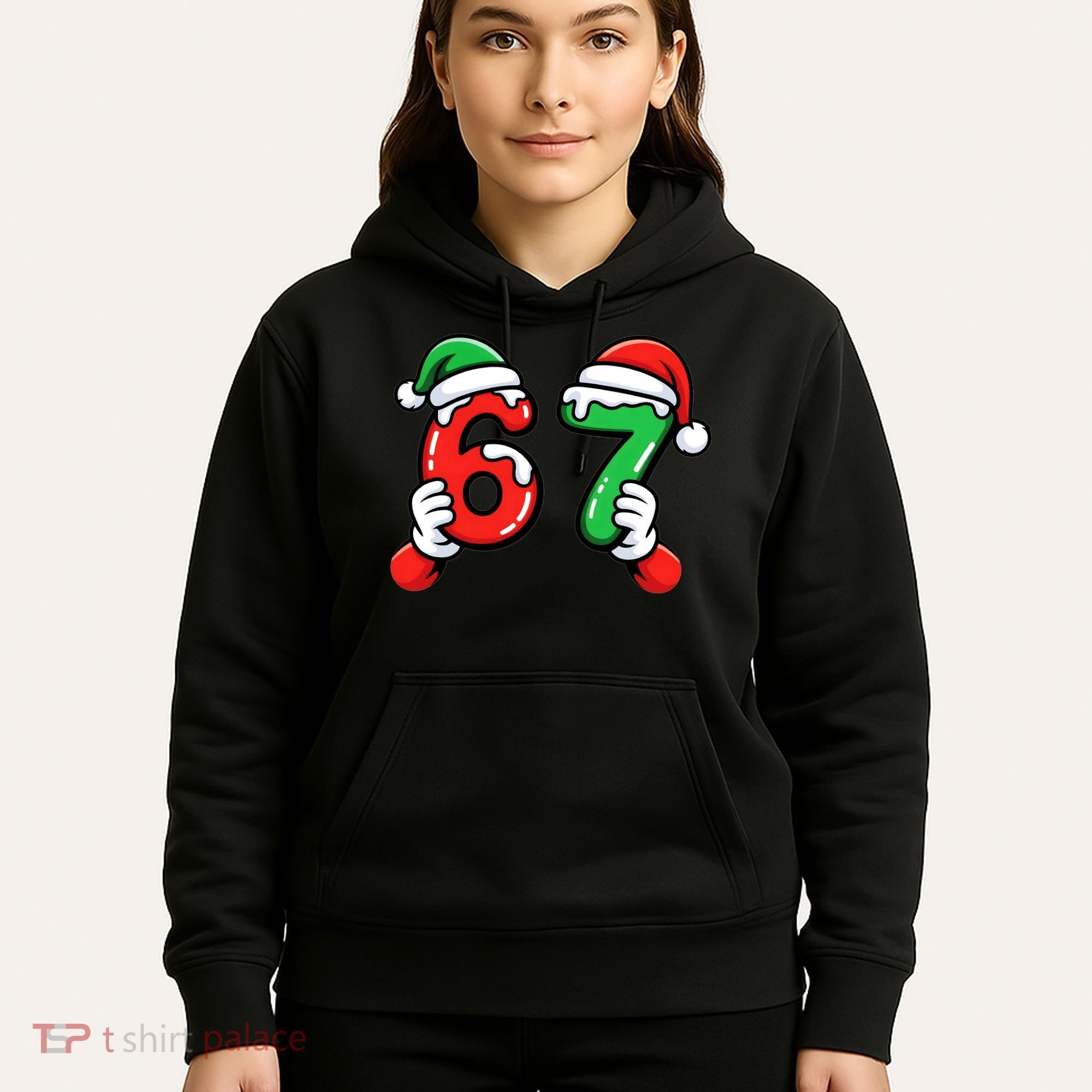 Christmas 67 Santa Hands 6-7 Meme Funny  Hoodie