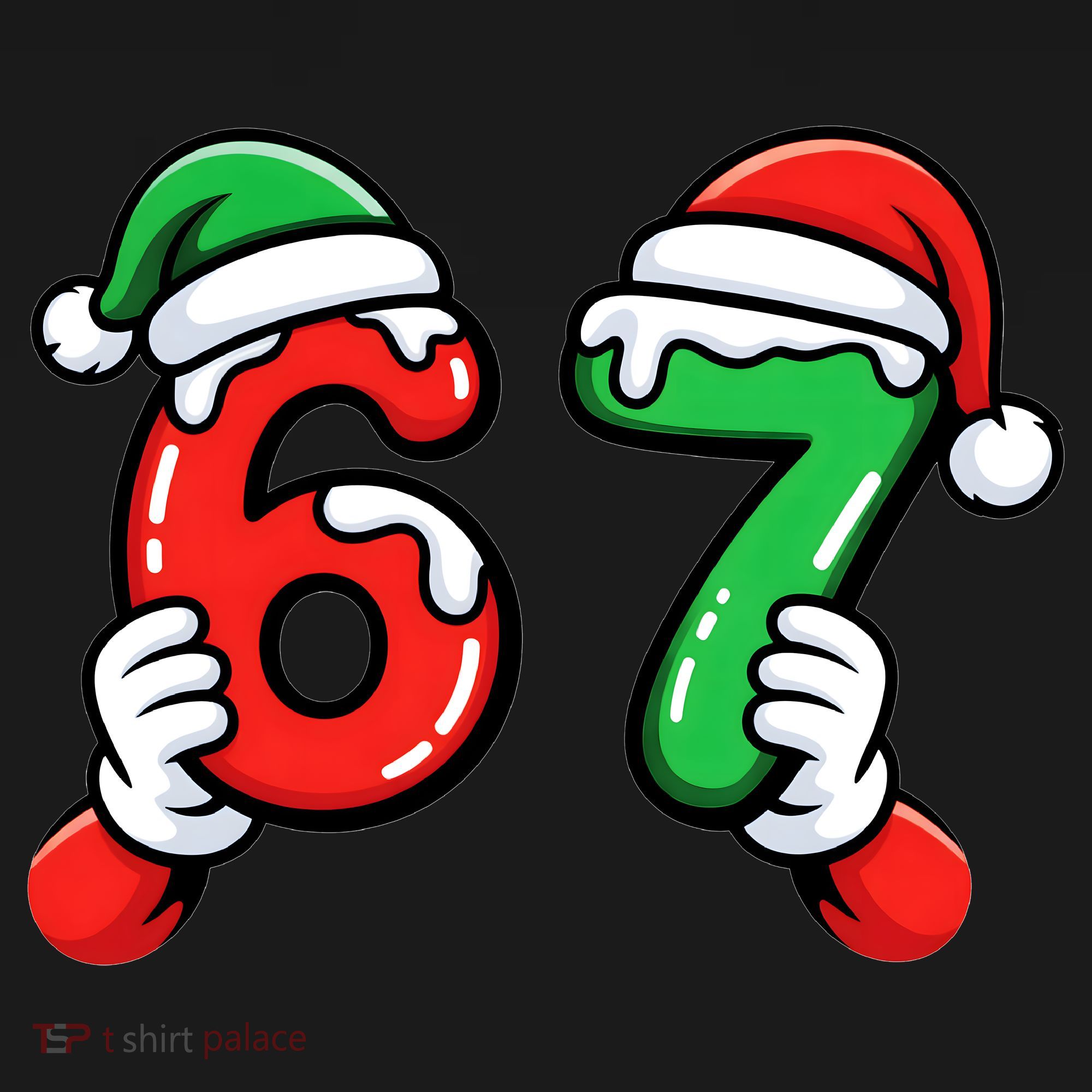 Christmas 67 Santa Hands 6-7 Meme Funny  Hoodie