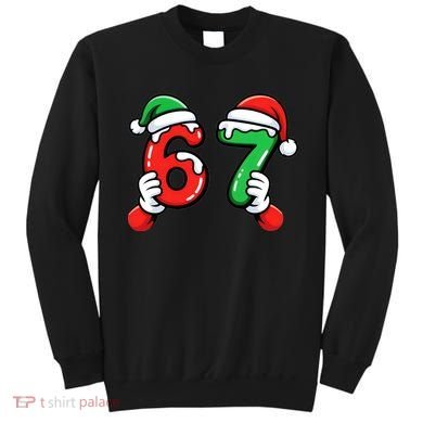 Christmas 67 Santa Hands 6-7 Meme Funny  Sweatshirt