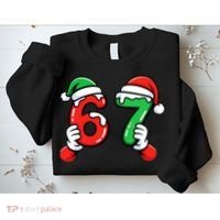 Christmas 67 Santa Hands 6-7 Meme Funny  Sweatshirt thumb 2
