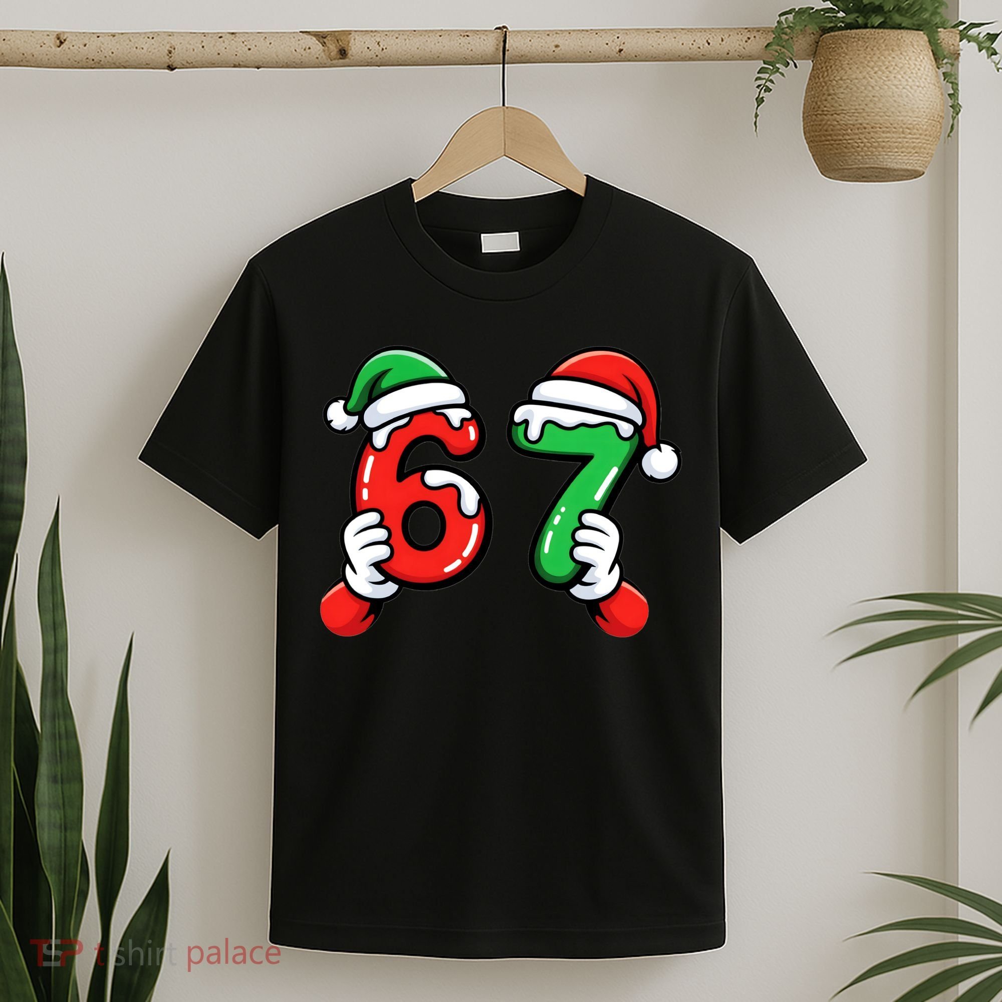 Christmas 67 Santa Hands 6-7 Meme Funny  T-Shirt