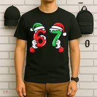 Christmas 67 Santa Hands 6-7 Meme Funny  T-Shirt thumb 6