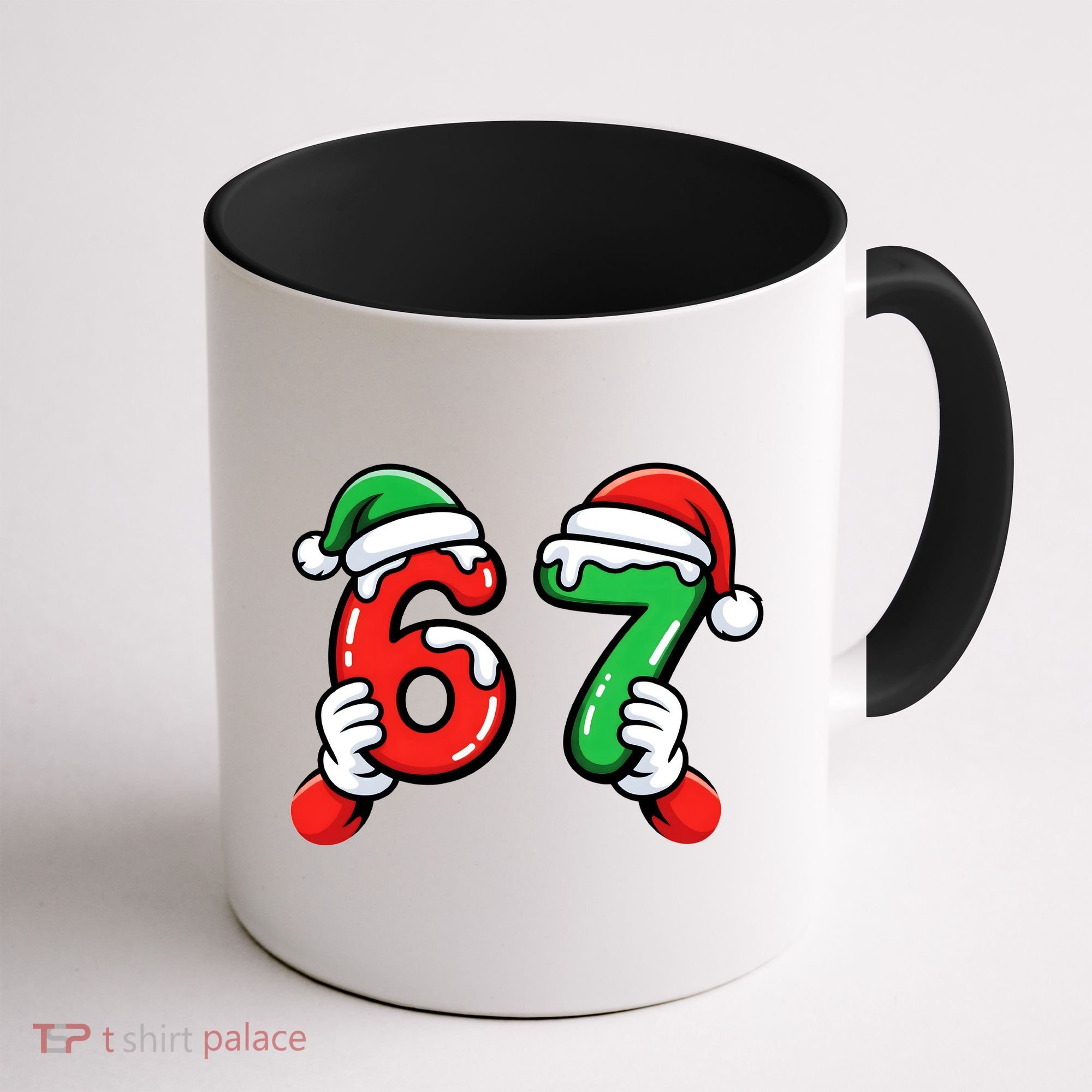 Christmas 67 Santa Hands 6-7 Meme Funny  Coffee Mug