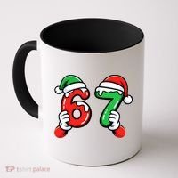 Christmas 67 Santa Hands 6-7 Meme Funny  Coffee Mug thumb 0