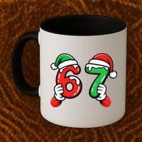 Christmas 67 Santa Hands 6-7 Meme Funny  Coffee Mug thumb 2