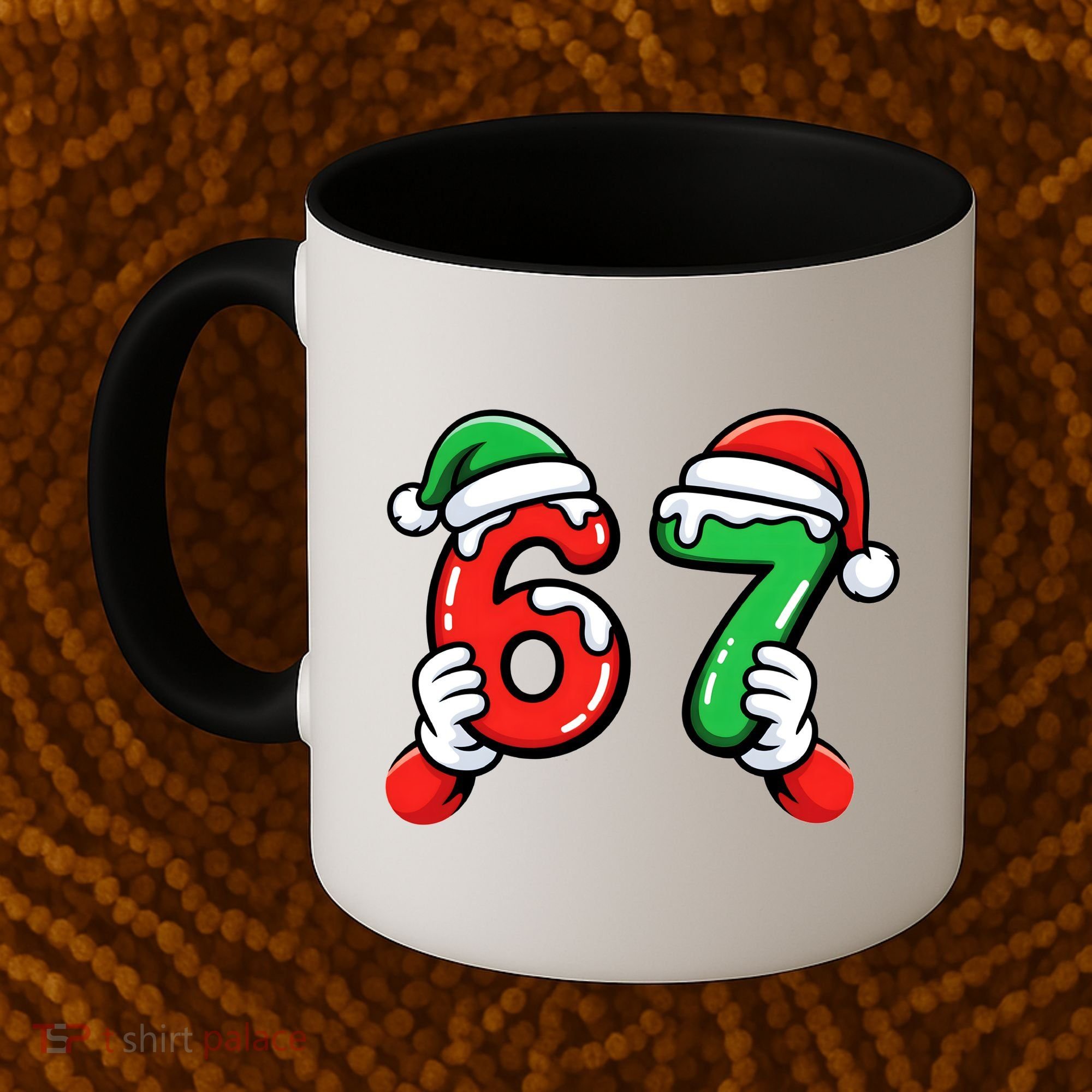 Christmas 67 Santa Hands 6-7 Meme Funny  Coffee Mug